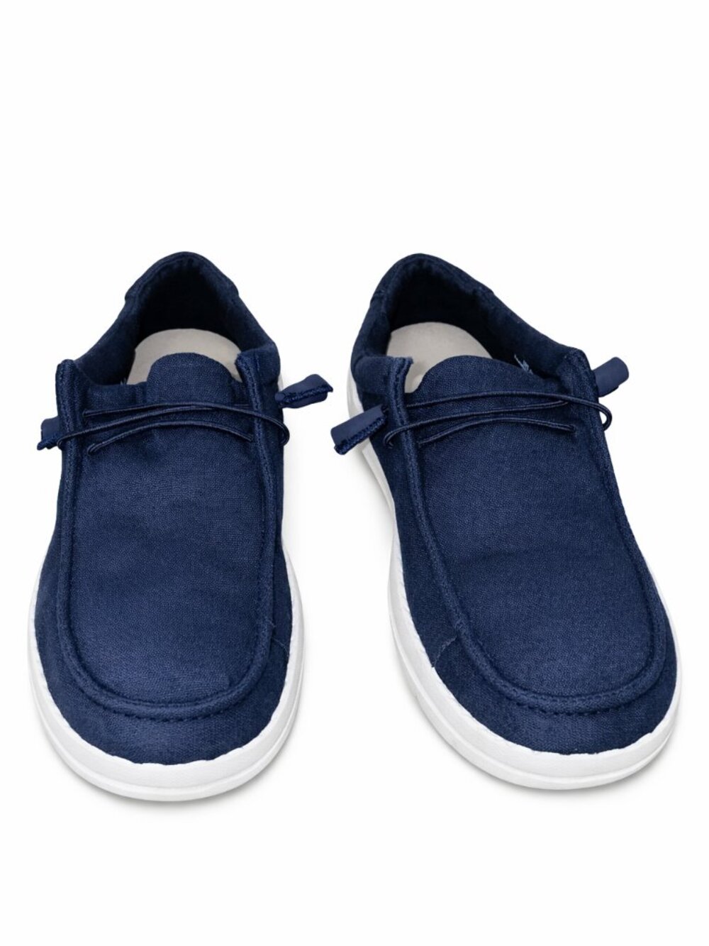 Hey Dude‑Style Navy Canvas Slip‑On Shoes Lightweight Comfort Loafers Casual